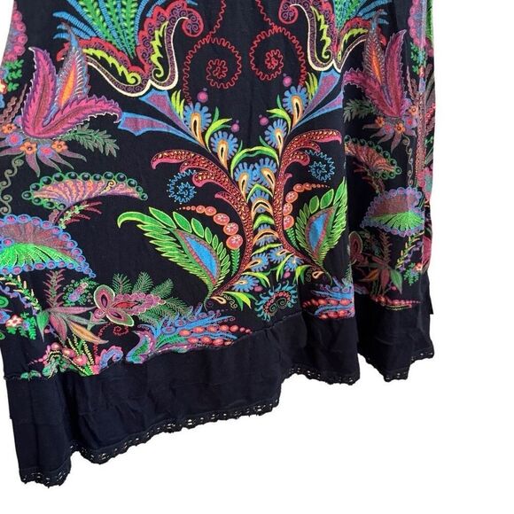 Desigual Febrero Floral A-line Short Sleeve Dress Floral Paisley Size Small - Picture 4 of 6